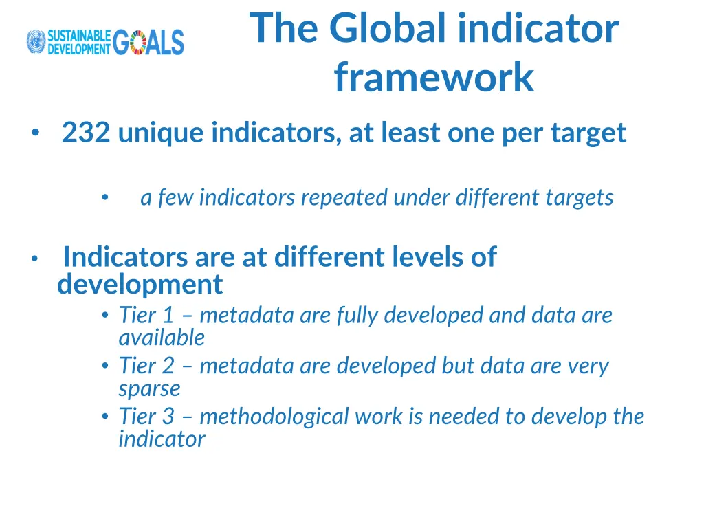 the global indicator framework