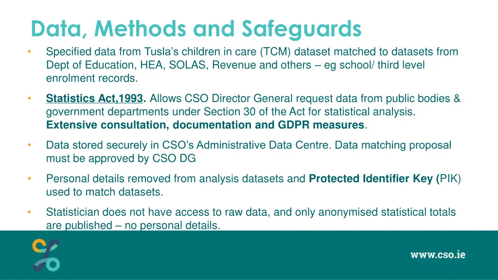 data methods and safeguards specified data from