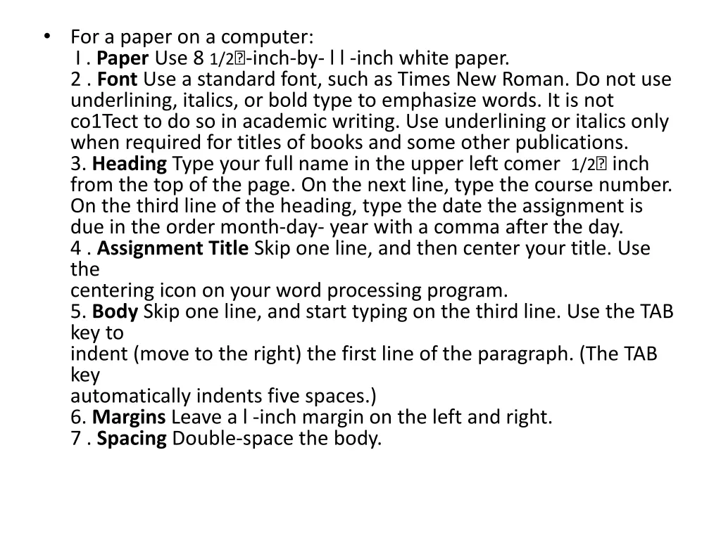 for a paper on a computer i paper use 8 1 2 inch