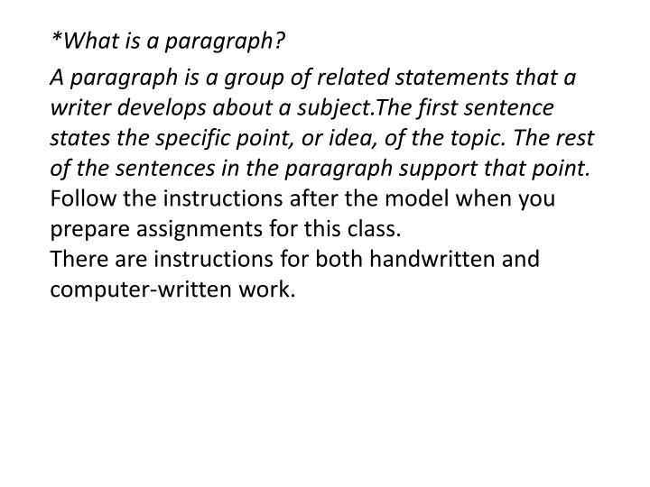 what is a paragraph a paragraph is a group