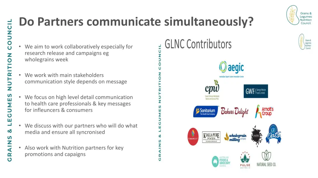 do partners communicate simultaneously