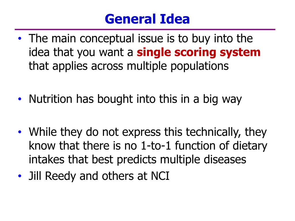 general idea