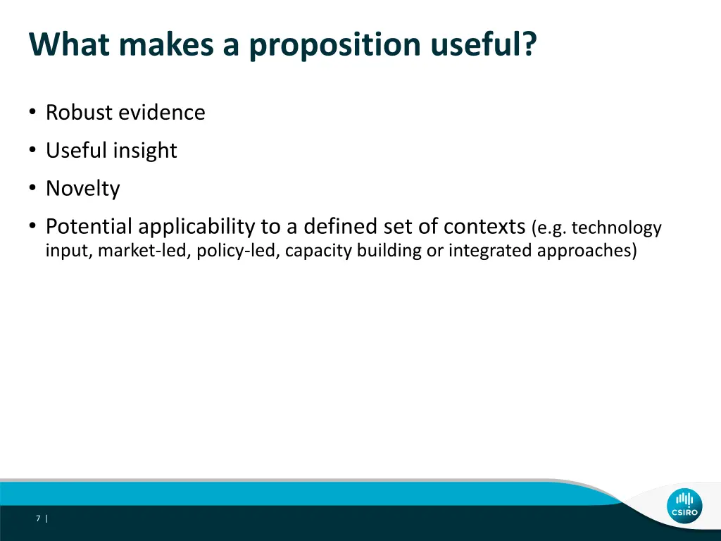 what makes a proposition useful