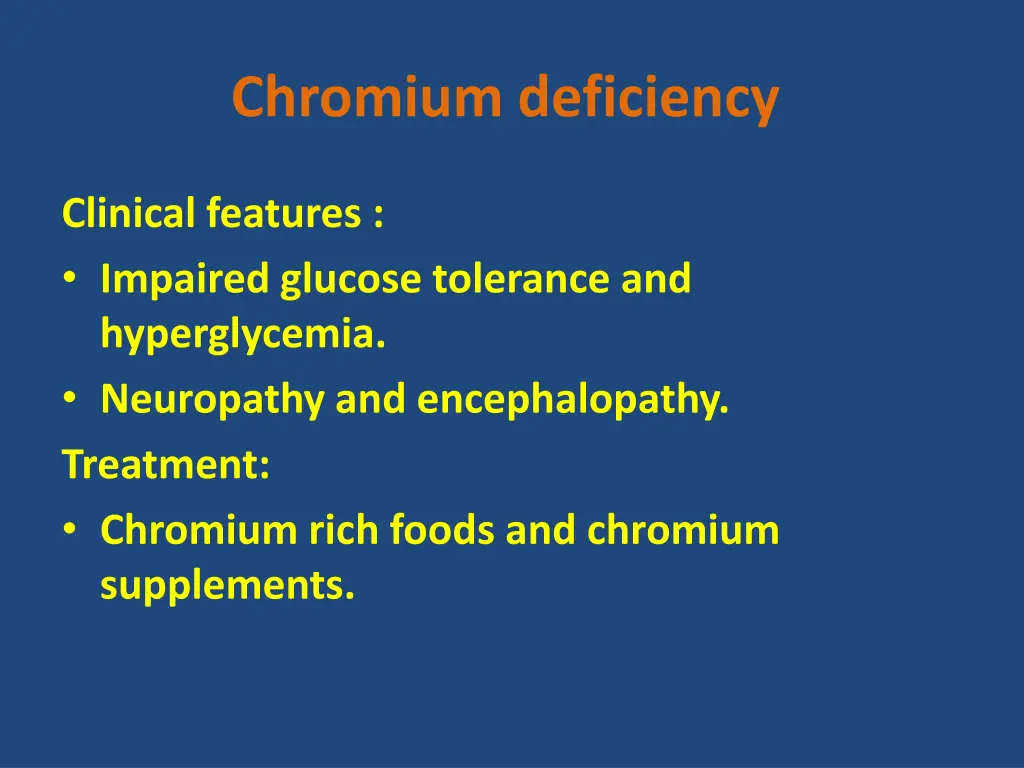 chromium deficiency