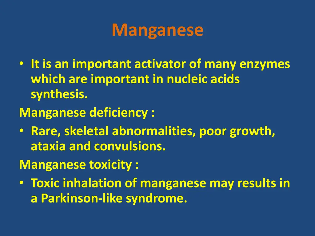 manganese