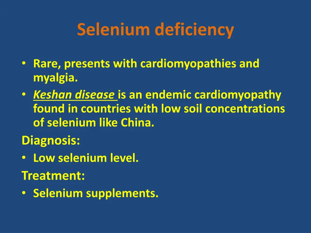 selenium deficiency