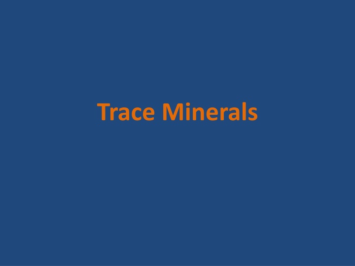 trace minerals