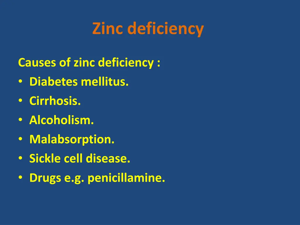 zinc deficiency