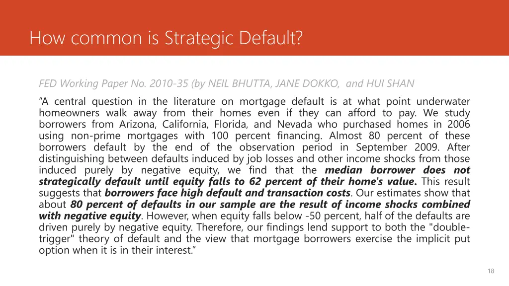 how common is strategic default