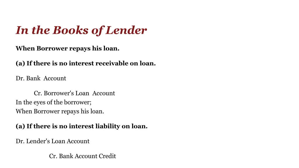 in the books of lender 3