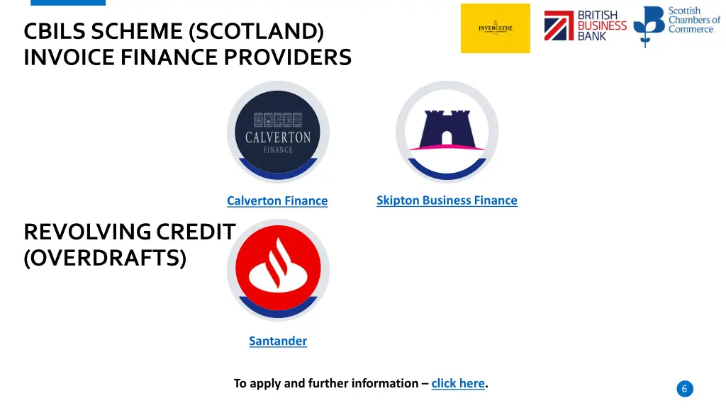 cbils scheme scotland invoice finance providers
