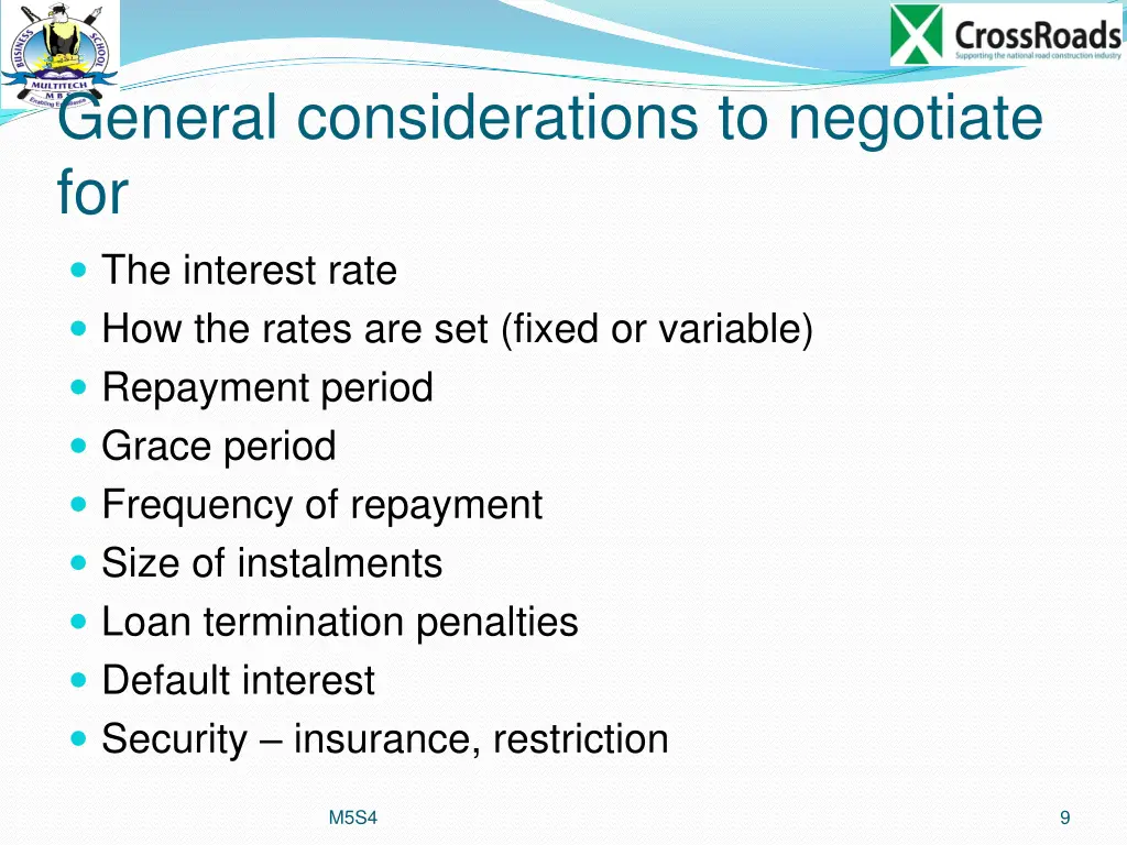 general considerations to negotiate