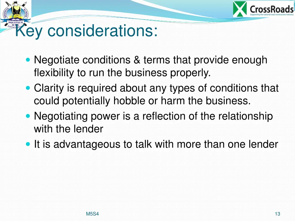 key considerations