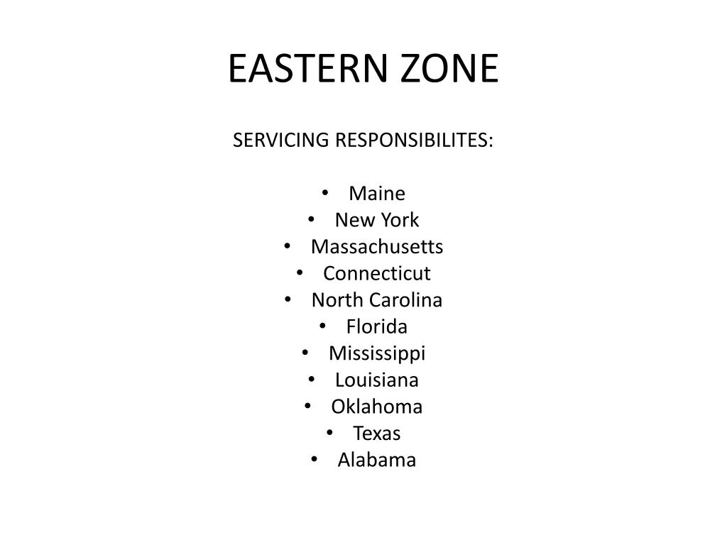 eastern zone