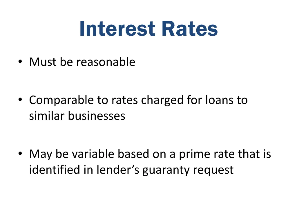 interest rates