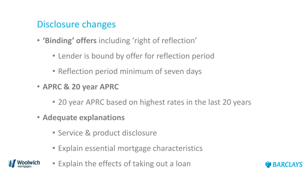 disclosure changes 1