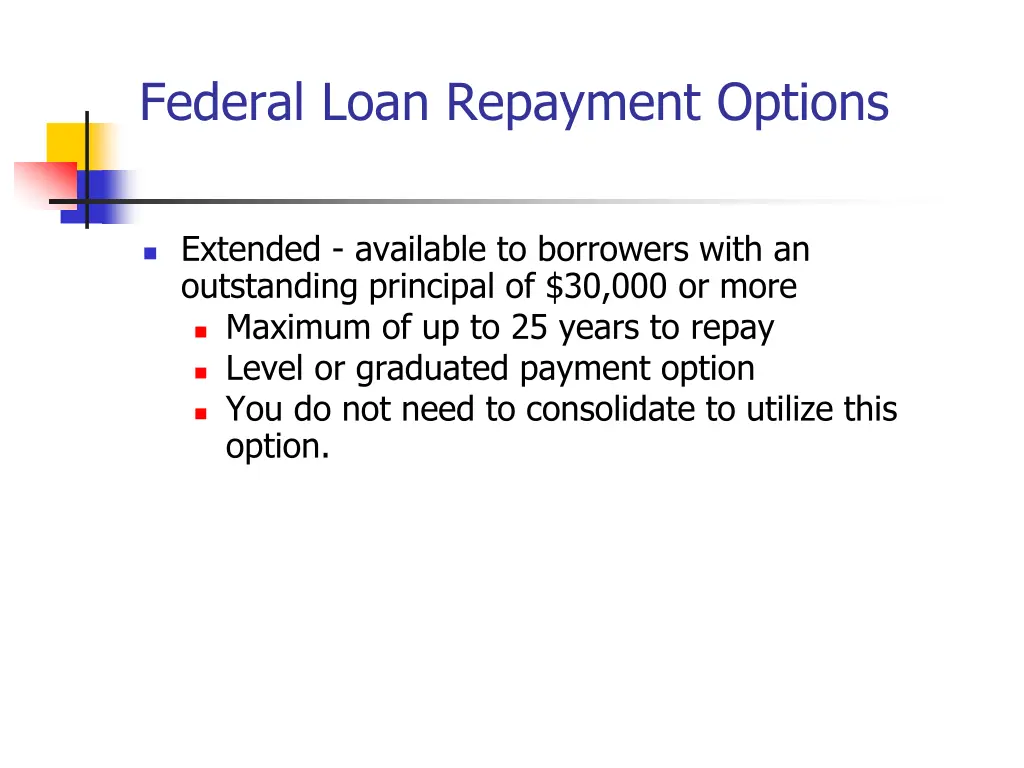 federal loan repayment options 2