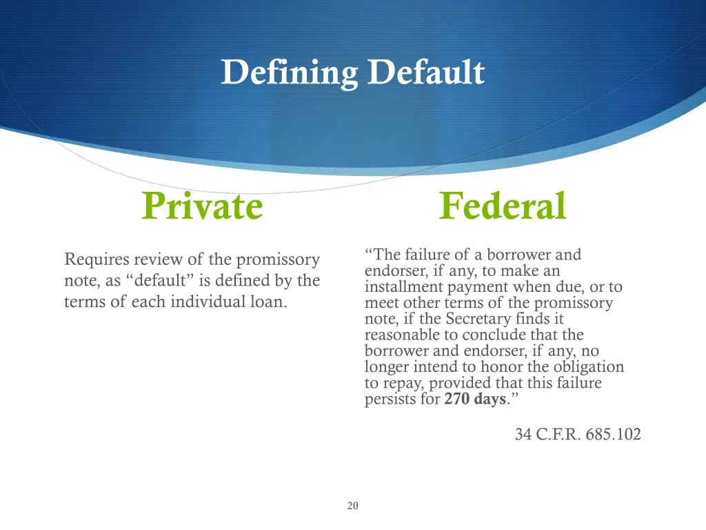 defining default