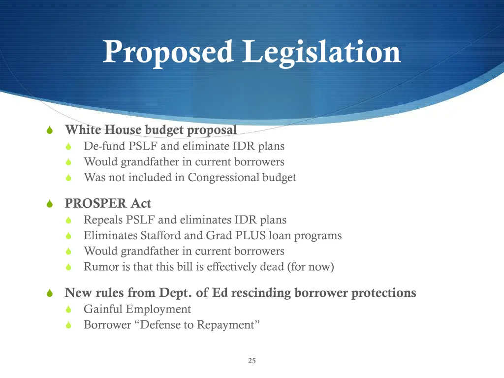 proposed legislation