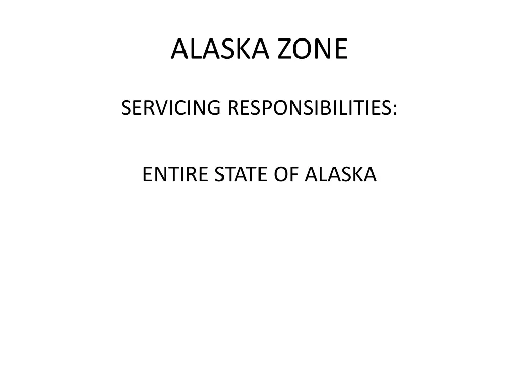 alaska zone
