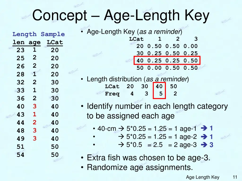concept age length key 5