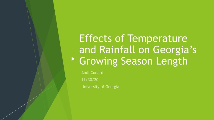 effects of temperature and rainfall on georgia