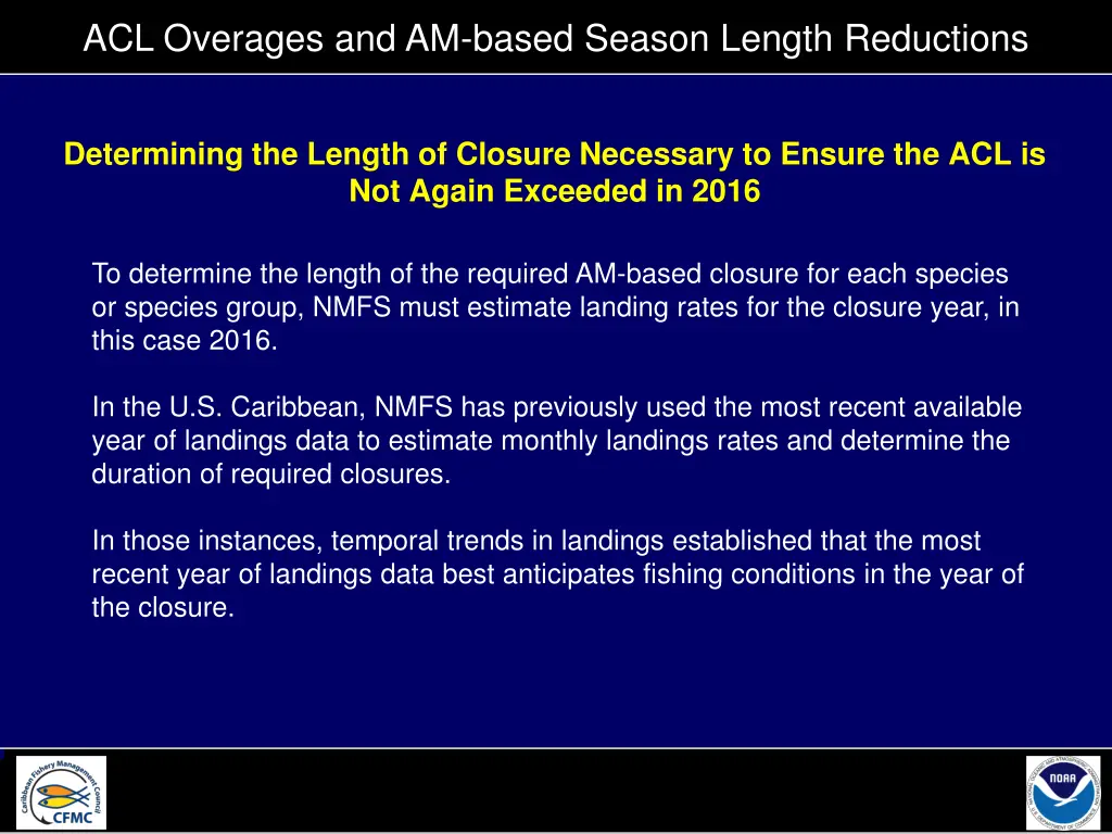 acl overages and am based season length reductions 10