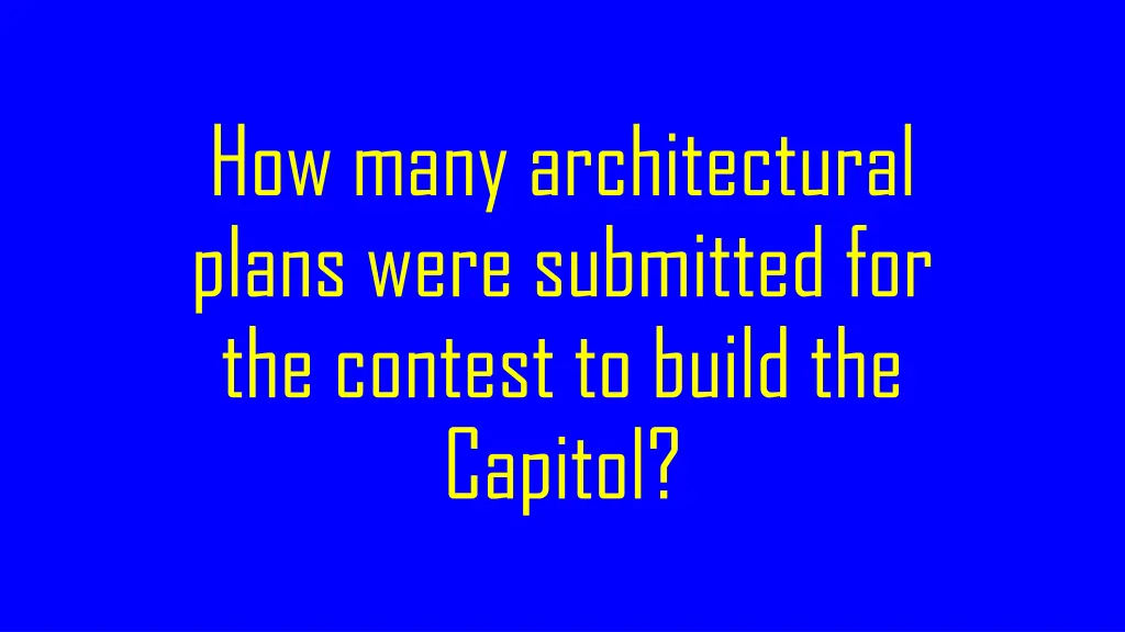 how many architectural plans were submitted