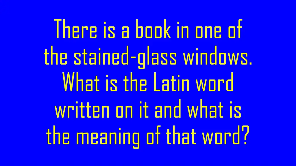 there is a book in one of the stained glass