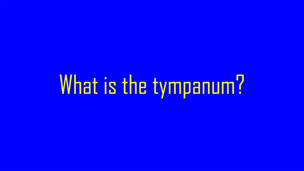 what is the tympanum