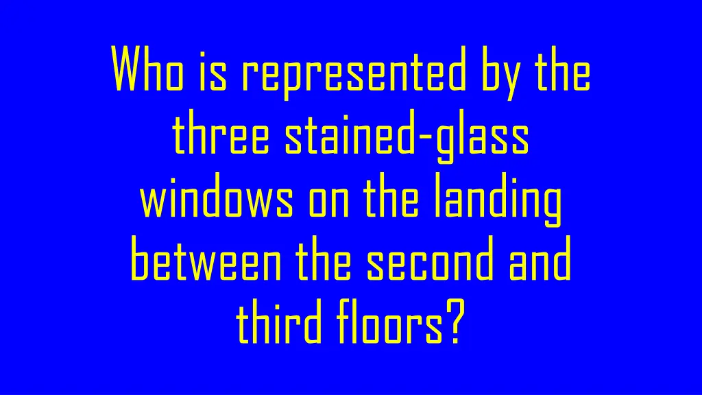 who is represented by the three stained glass