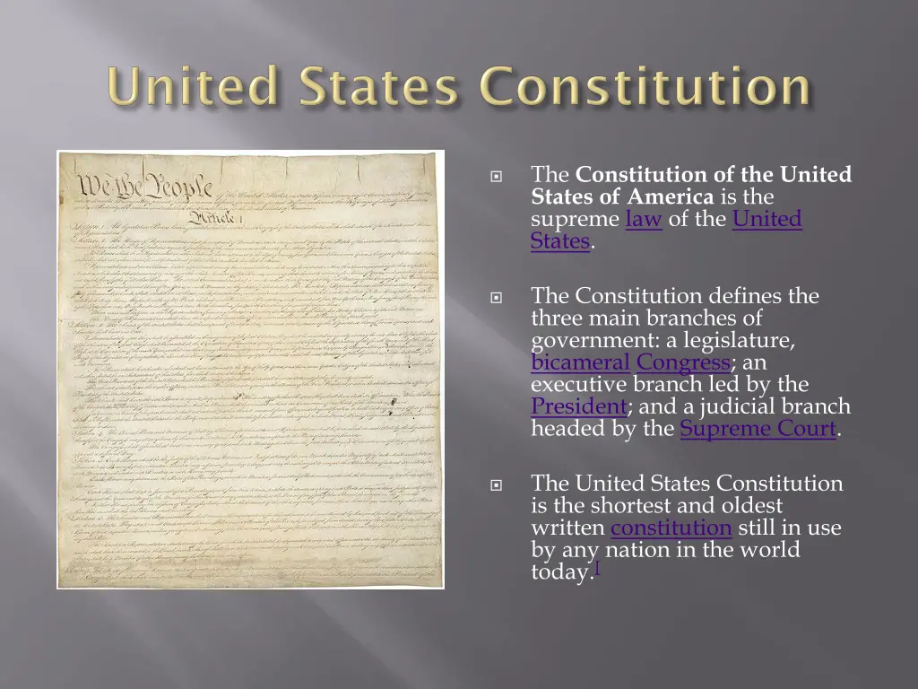 the constitution of the united states of america