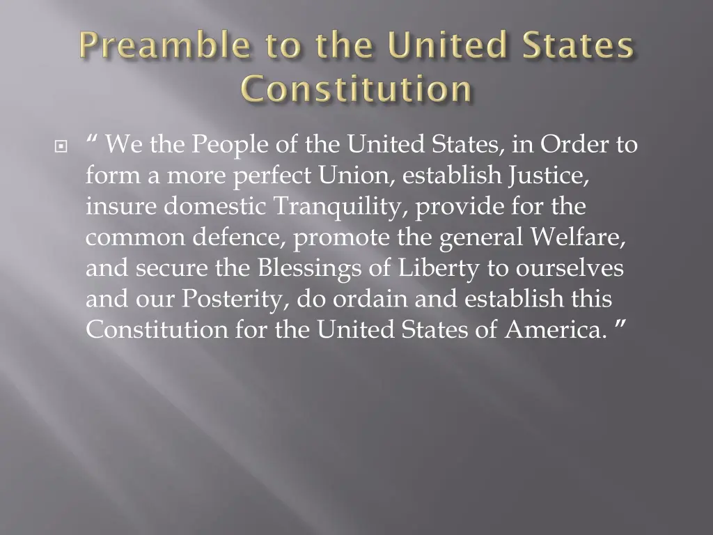 we the people of the united states in order