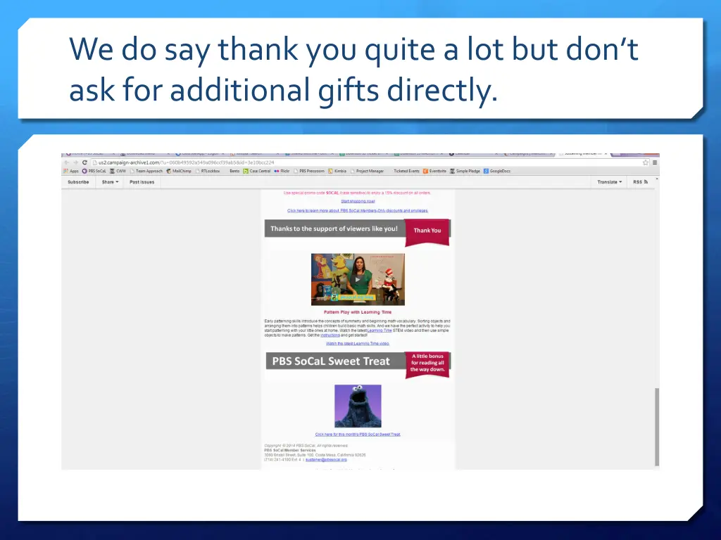 we do say thank you quite