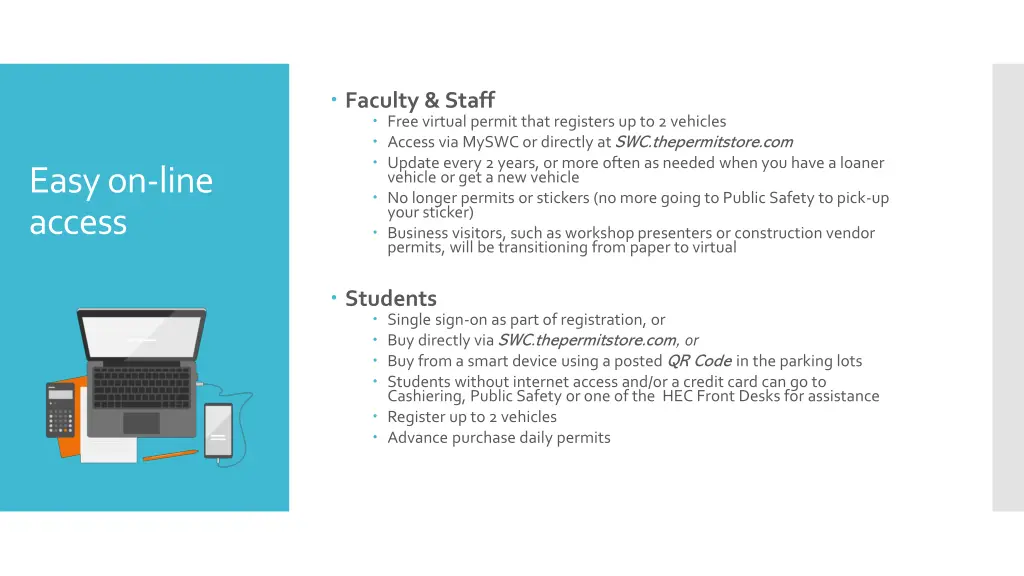 faculty staff free virtual permit that registers