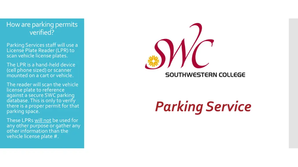 how are parking permits verified