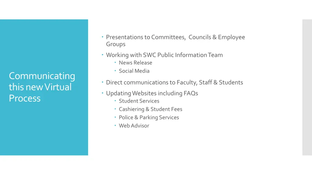 presentations to committees councils employee