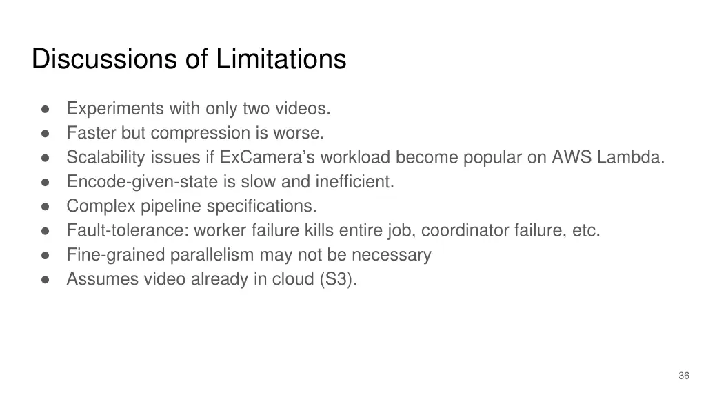 discussions of limitations