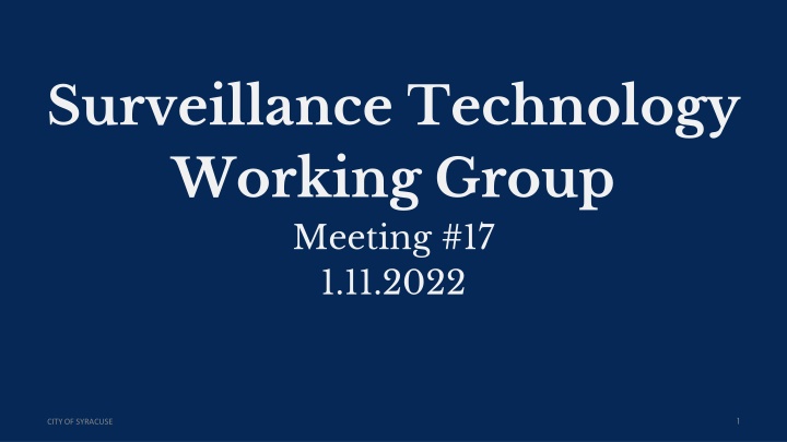 surveillance technology policy and data governance