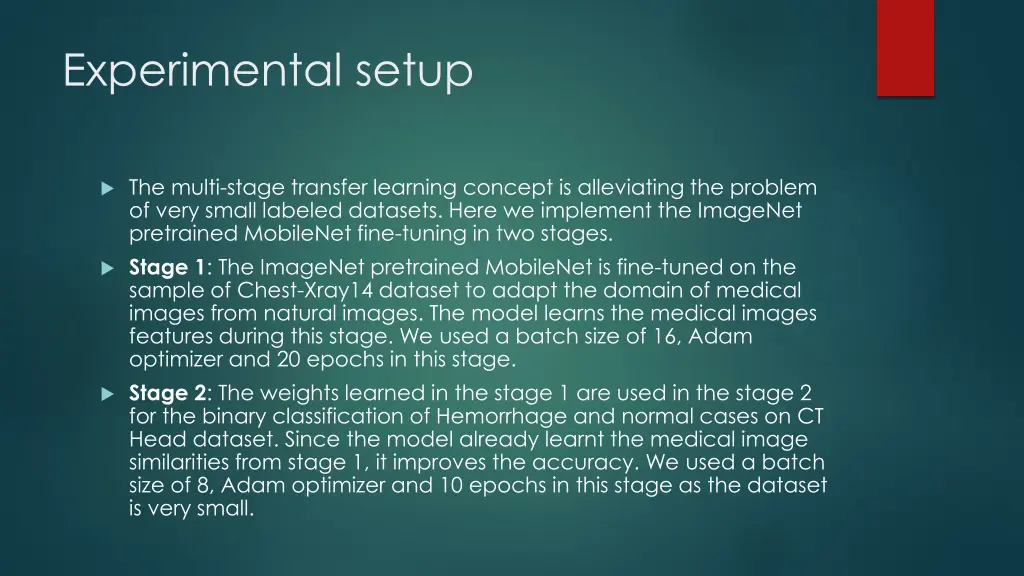 experimental setup