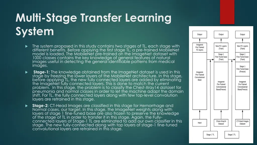 multi stage transfer learning system