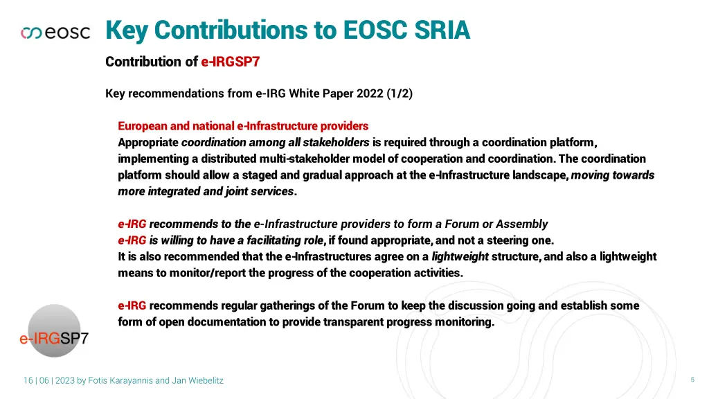 key contributions to eosc sria contribution 1