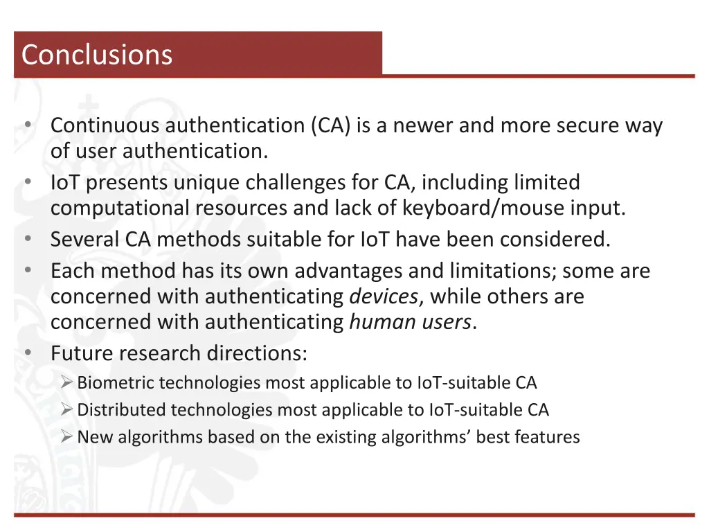 conclusions