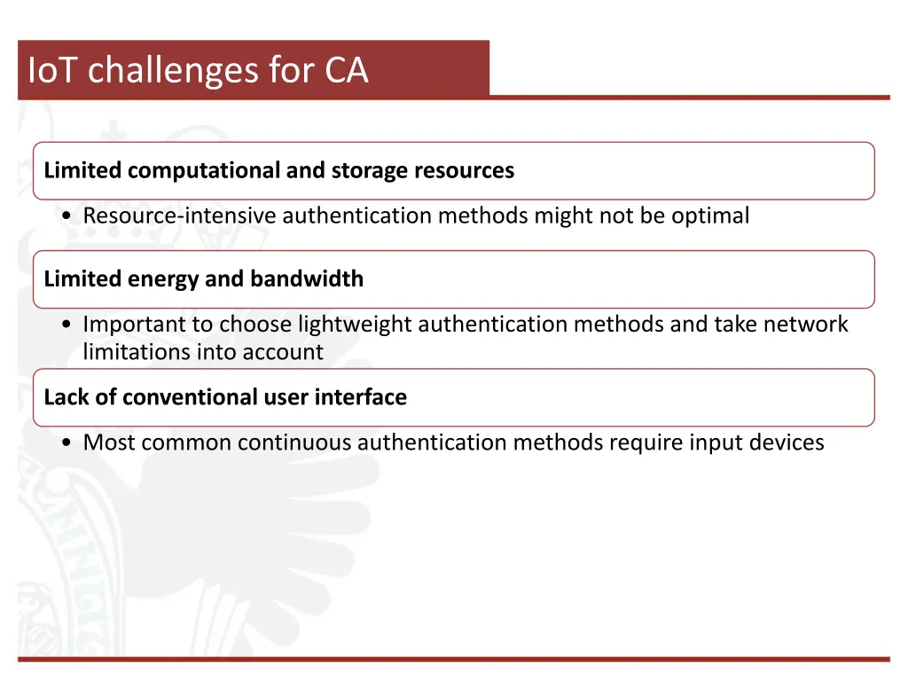iot challenges for ca