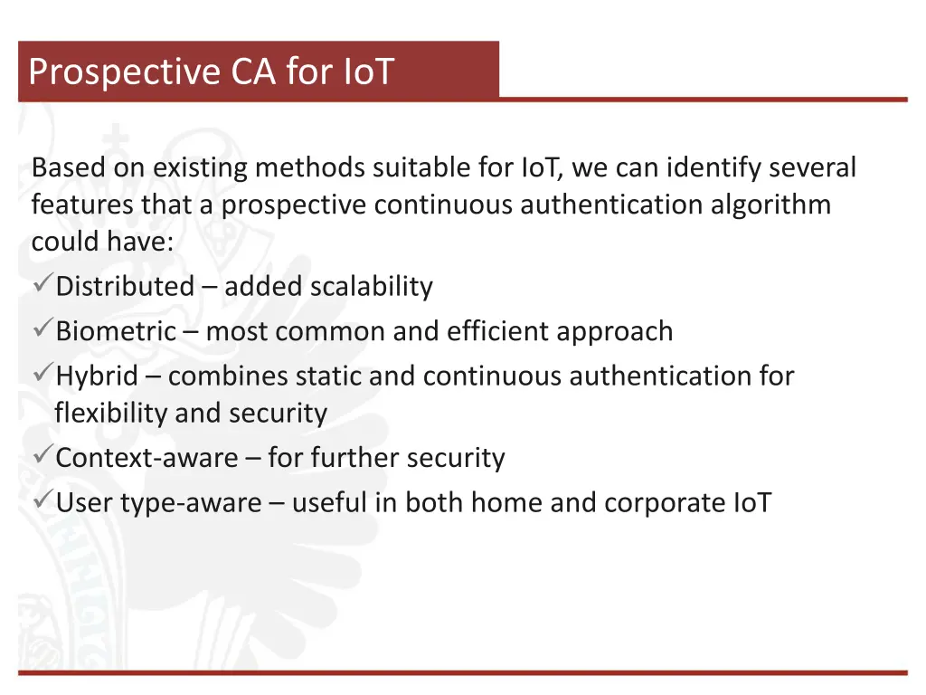 prospective ca for iot