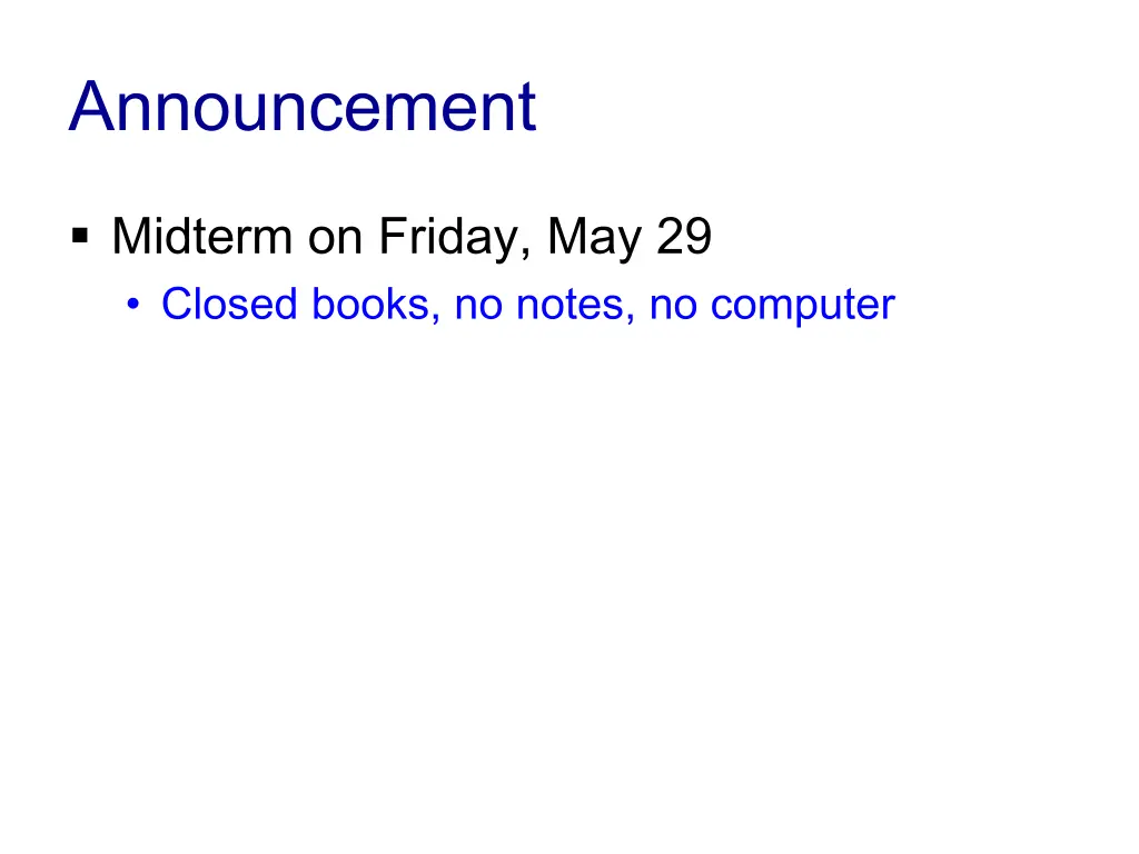 announcement