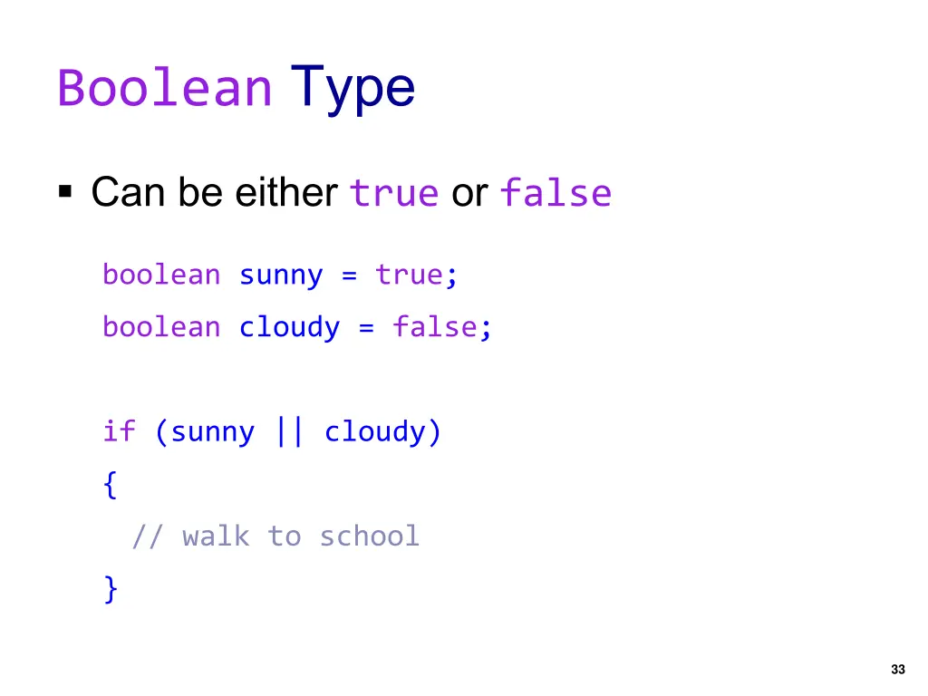 boolean type