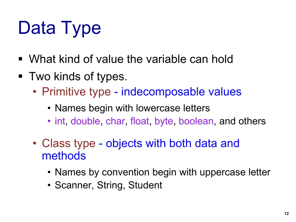 data type