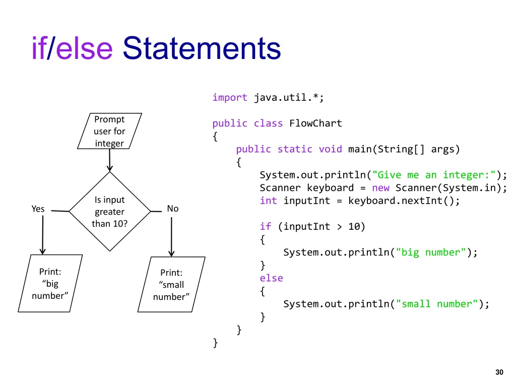 if else statements
