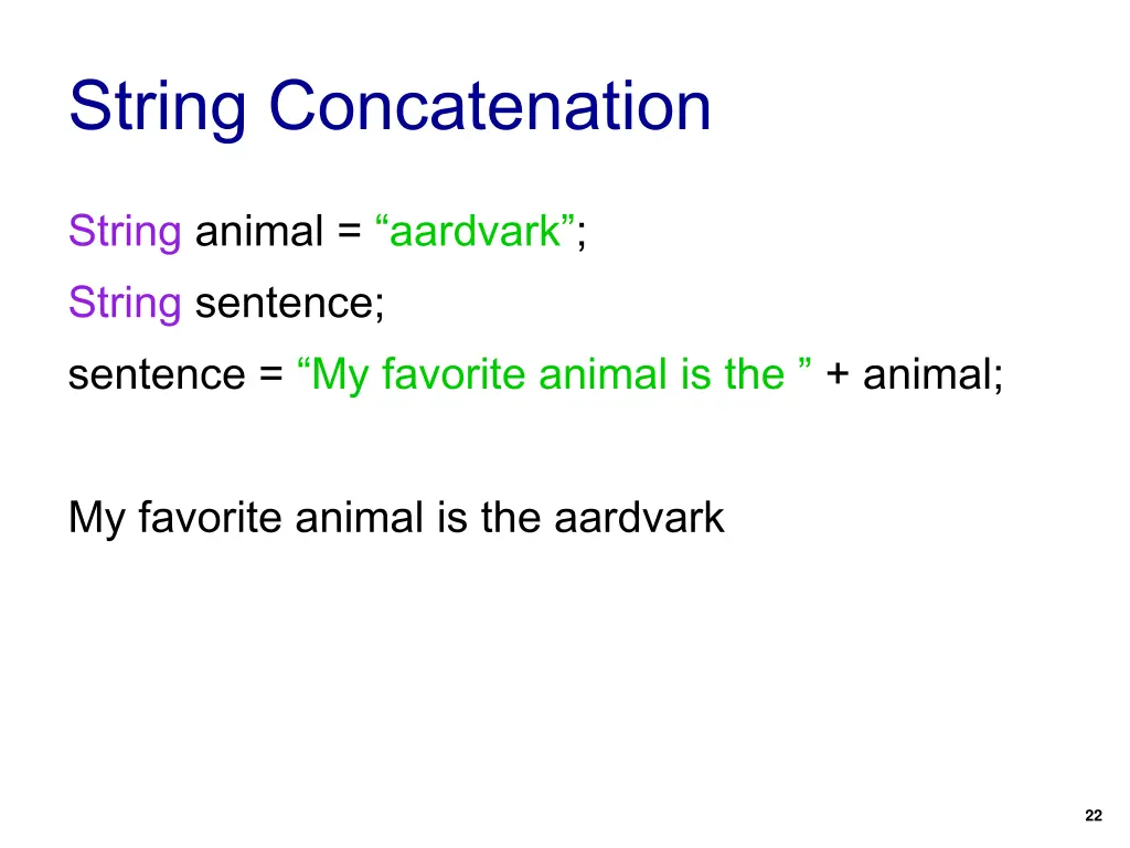 string concatenation